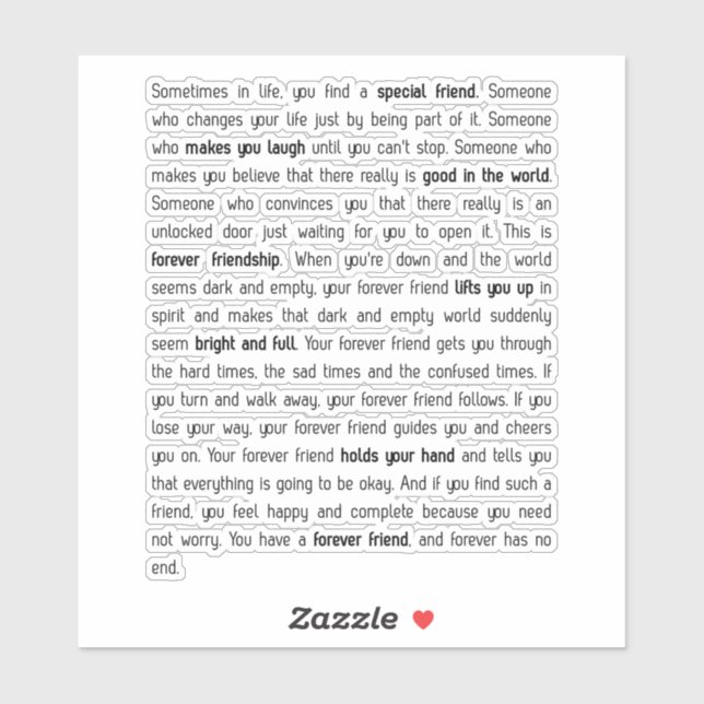 Forever has no end sticker (Sheet)