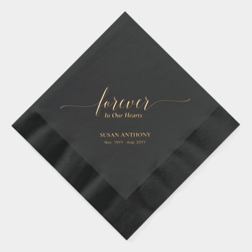 Forever Hearts | Elegant Script Memorial Funeral