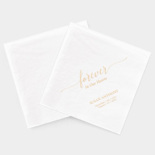 Forever Hearts | Elegant Script Memorial Funeral