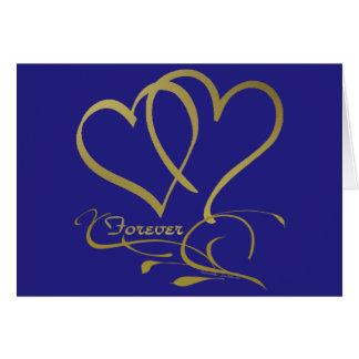 Forever Hearts Gold editable background colors Cards
