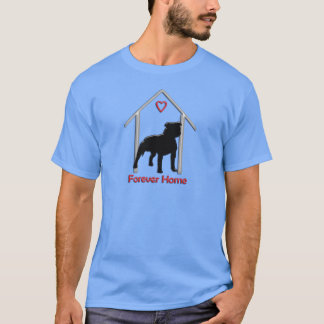 Forever Home Black Pitbull Logo T-Shirt