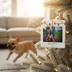 Forever Home First Christmas Pet Rescue Photo Ceramic Ornament