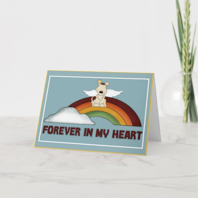 Forever in Heart Pet Sympathy Greeting Card (Front)