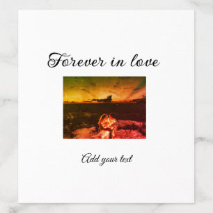 Forever in love add couple photo wedding engaged a envelope liner