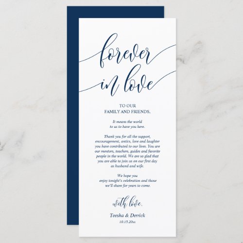 Forever in love Place Setting Thank You Cards