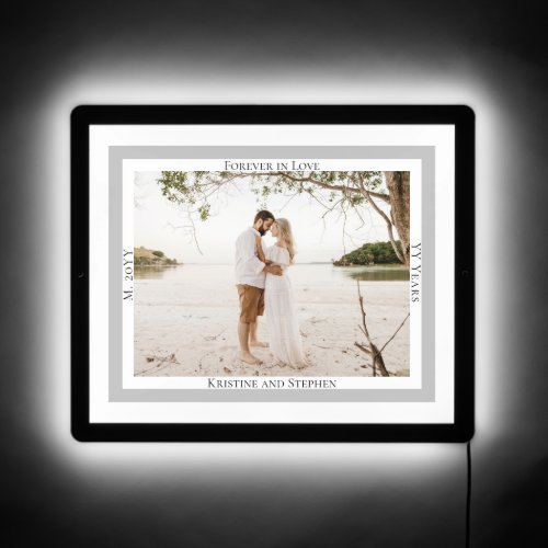 Forever in Love Wedding Anniversary Photo LED Sign