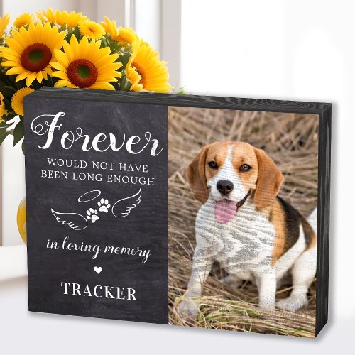 Forever In Loving Memory Custom Pet Memorial Photo Wooden Box Sign