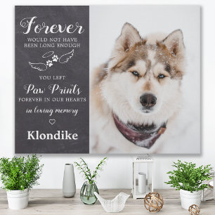 Forever In Loving Memory Custom Photo Pet Memorial Faux Canvas Print