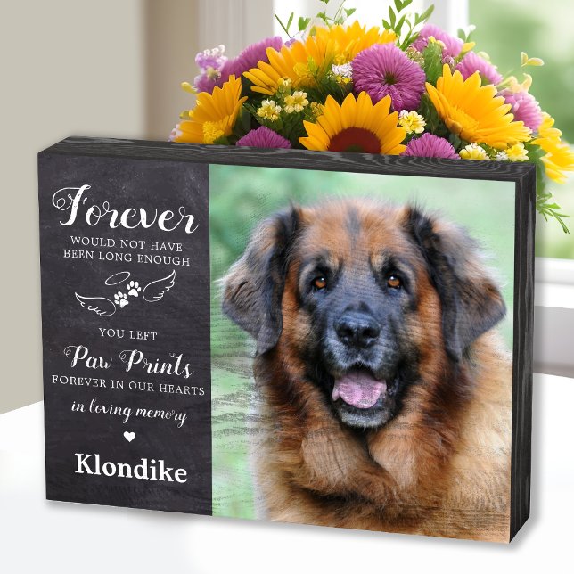 Forever In Loving Memory Custom Photo Pet Memorial Wooden Box Sign (Creator Uploaded)