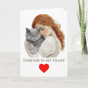 Forever in My Heart Cat Pet Loss Thinking of You Card