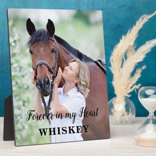 Forever in my Heart Custom Horse Photo Memorial Plaque (Creator Uploaded)