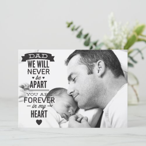 Father's Day Flat Photo Card - Vintage Typography