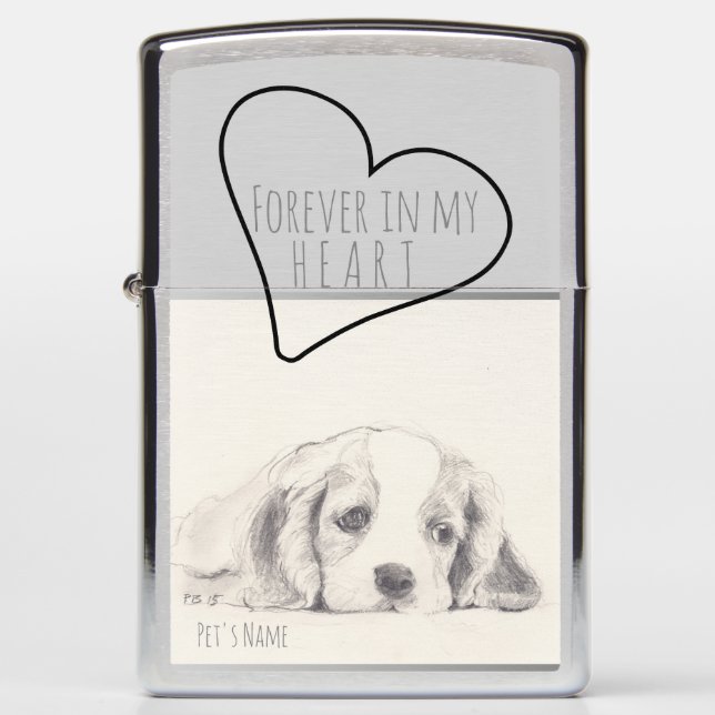 Forever in My Heart Pet Keepsake Lighter (Front)