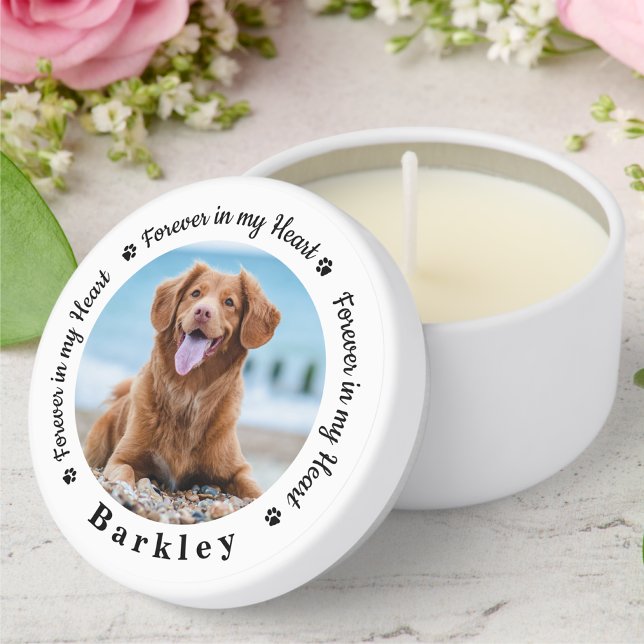 Forever in my Heart - Pet Loss Gift - Dog Memorial Mini Candle Favors (Creator Uploaded)