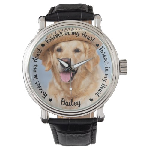 Forever In My Heart Pet Memorial Dog Photo  Watch