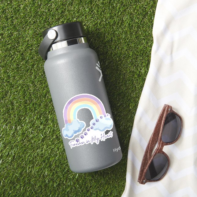 Forever in My Heart Pet Memorial Rainbow Bridge Sticker (HydroFlask Insitu)