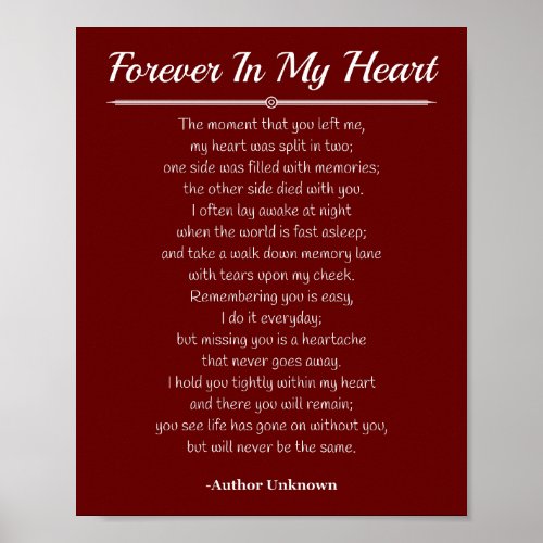 Forever In My Heart Poster