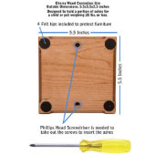 Forever In My Heart Small Cherry Wood Pet Urn (Base)