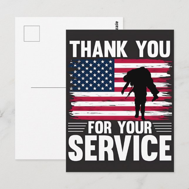 Forever in Our Debt—Happy Veterans Day Postcard (Front/Back)