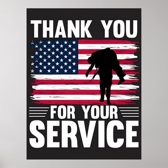 Forever in Our Debt—Happy Veterans Day Poster (Front)