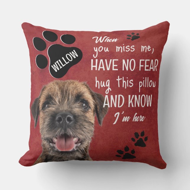 Forever in our heart - dog memorial throw pillow (Front)