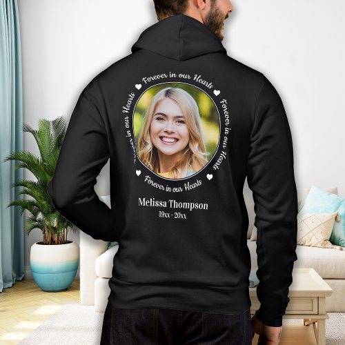 Forever in our Heart Personalized Picture Memorial Hoodie