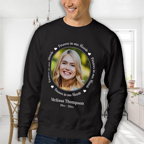 Forever in our Heart Personalized Picture Memorial Sweatshirt