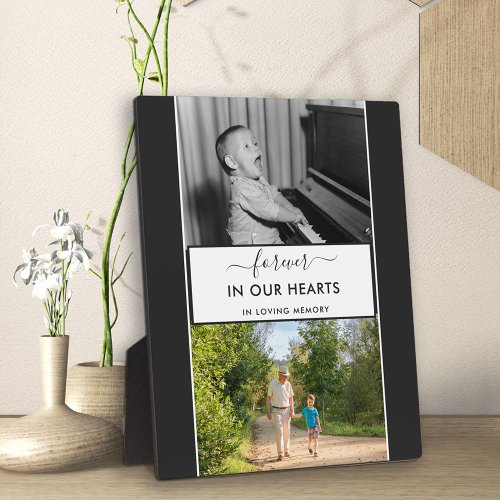 Forever in our Hearts 2 Photo Remembrance Plaque