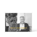 Forever in our Hearts B&W Photo Funeral Thank You Card Forever in our Hearts B&W Photo Funeral Thank You Card
