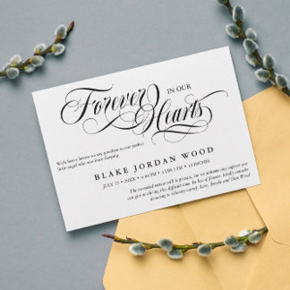 Forever In Our Hearts Baby Memorial Announcement