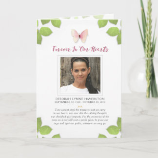 Forever in Our Hearts Butterfly Photo Thank You