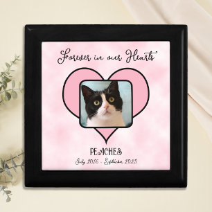 Forever in our Hearts Cat Memorial Keepsake Box