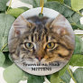 Forever In Our Hearts Cat Photo Pet Memorial Ceramic Ornament