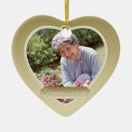 Forever in our Hearts Christmas_Gold Ceramic Ornament