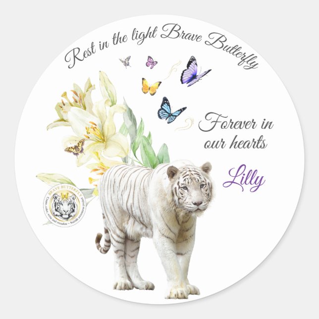  Forever in our hearts. Classic Round Sticker (Front)