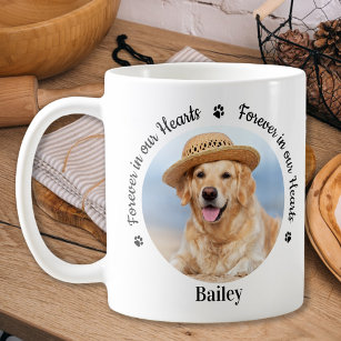 Forever in our Hearts Custom 2 Photo Pet Memorial Coffee Mug