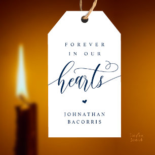 Forever in Our Hearts Custom Memorial Candle Favor Gift Tags