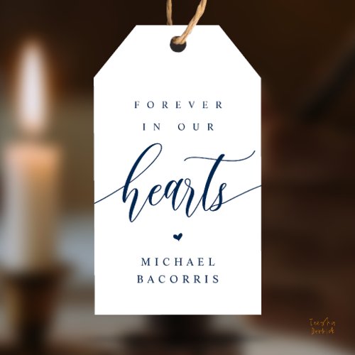 Forever in Our Hearts Custom Memorial Candle Favor Gift Tags