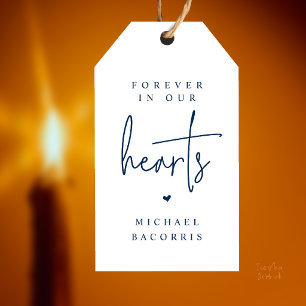 Forever in Our Hearts Custom Memorial Candle Favor Gift Tags