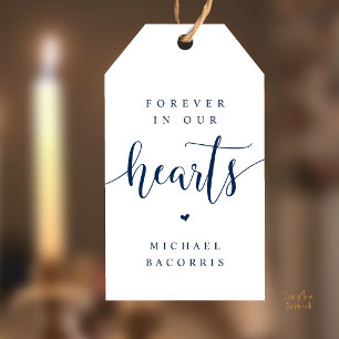 Forever in Our Hearts Custom Memorial Candle Favor Gift Tags