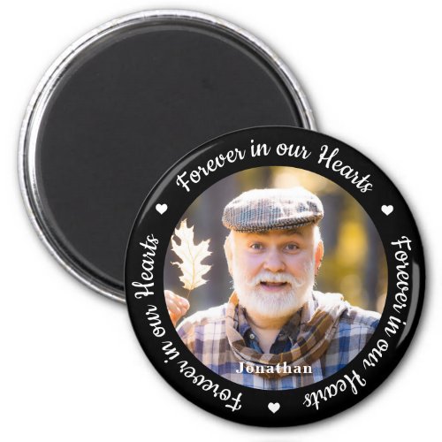 Forever in our Hearts Custom Photo Memorial   Magnet