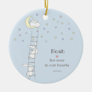 Forever in our Hearts Cute Loss of Child Keepsake Ceramic Ornament