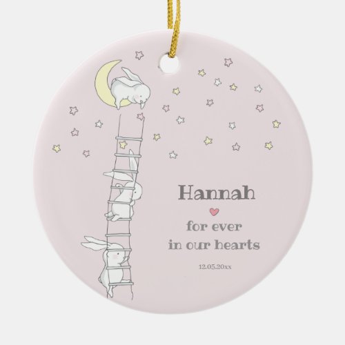Forever in our Hearts Cute Loss of Child Keepsake Ceramic Ornament