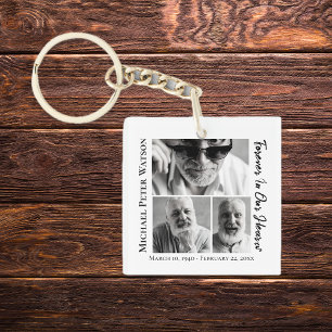 Forever in our Hearts Dad Grandpa Memorial Keychain