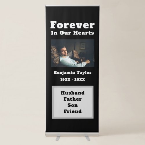 Forever In Our Hearts Death Memorial Funeral Photo