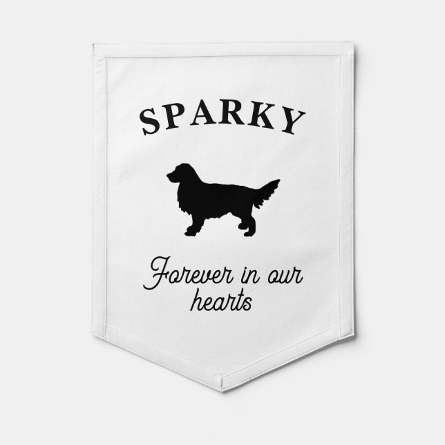 Forever in Our Hearts Dog Memorial Pennant (Front)