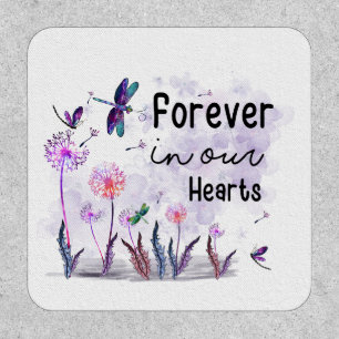 Forever in Our Hearts Dragonfly Memorial Patch