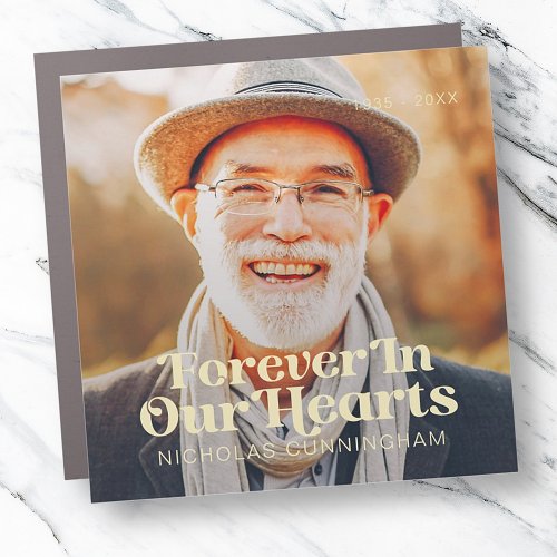 Forever In Our Hearts Elegant Photo Memorial Car Magnet