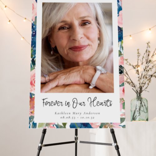 Forever in Our Hearts Floral 2x3ft Welcome Sign