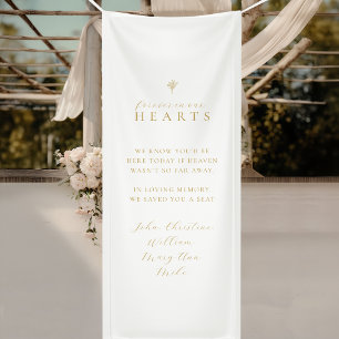 Forever in our Hearts! Floral Bouquet Wedding Banner